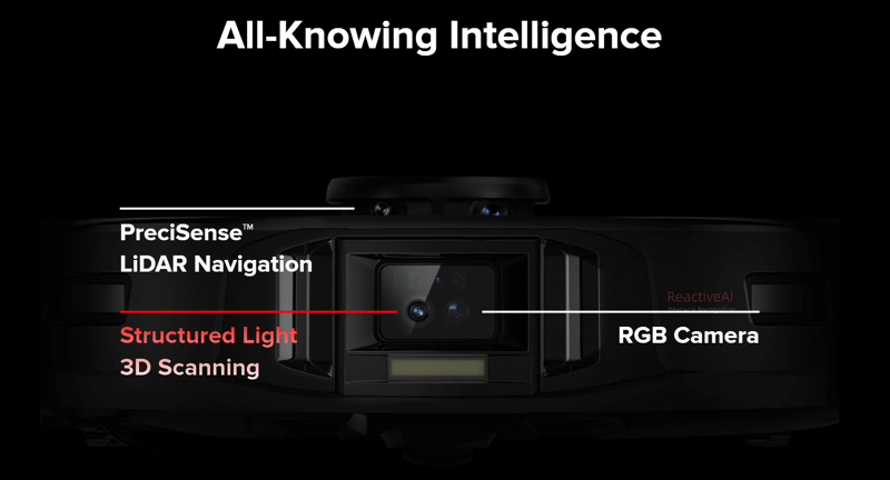 The camera of the Roborock S7 MaxV is seen from the front.